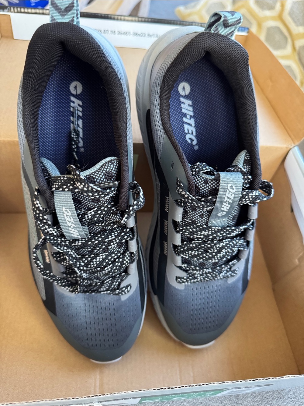 Hi-Tec Men’s Gray and Black Athletic Trail Sneakers